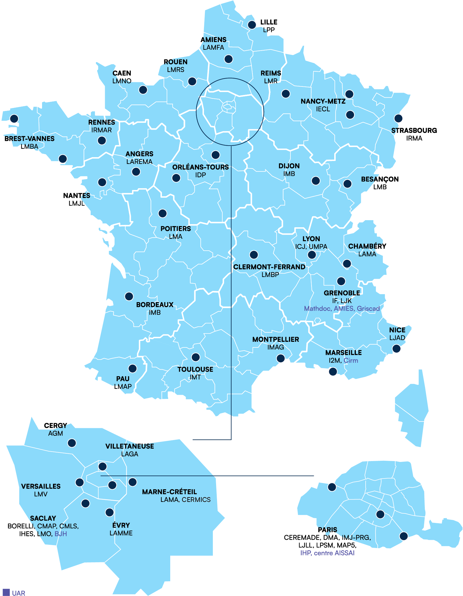 Map of Insmi's UMR and UAR (2026)