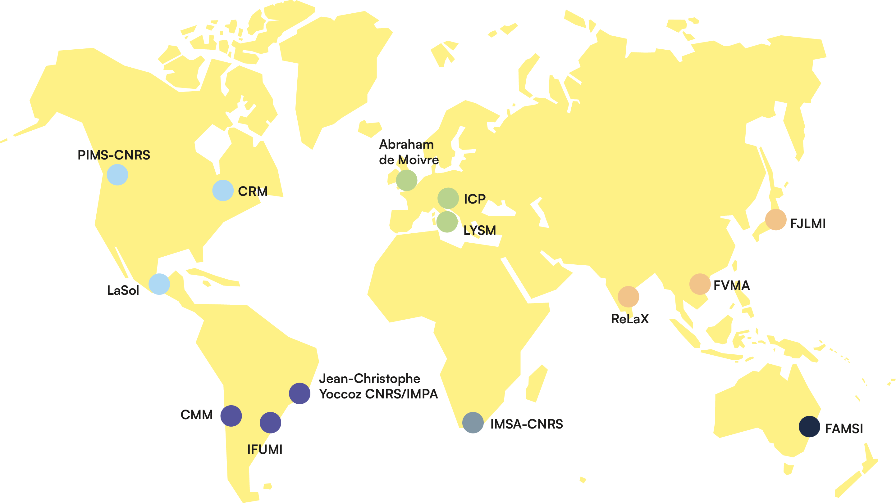 Carte des IRL de l'Insmi