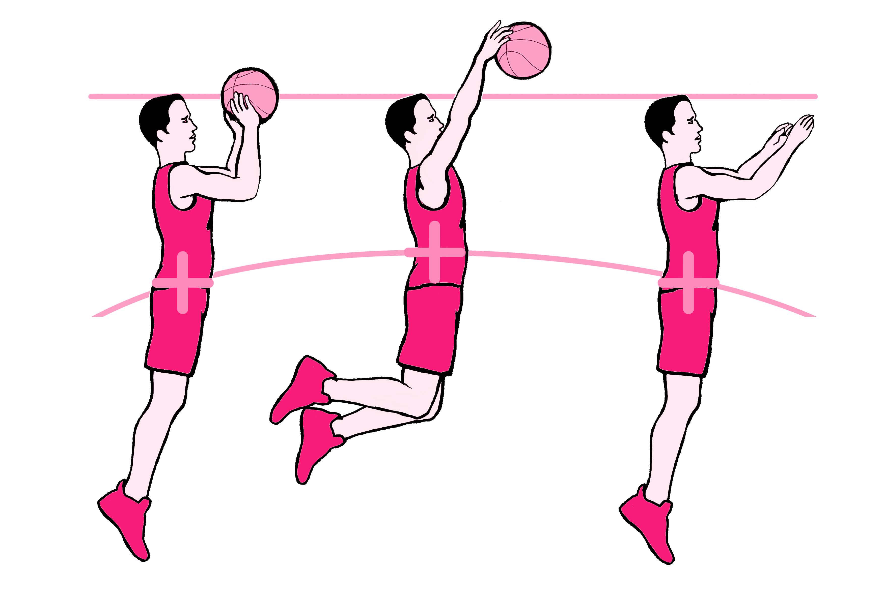 Illustration du saut d'un basketteur