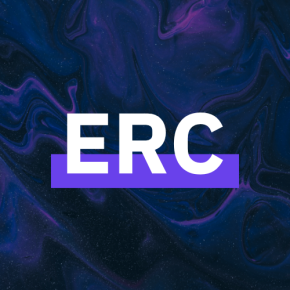 Image bleu sur laquelle est écrit la mention ERC